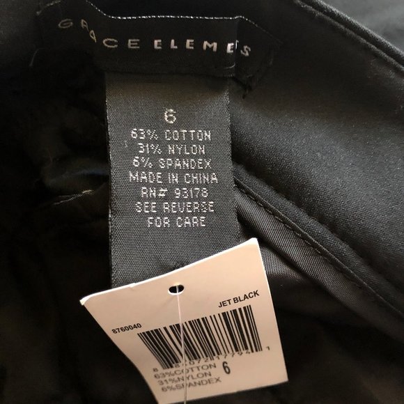 Grace Elements women's black pants size 6 - Picture 3 of 4
